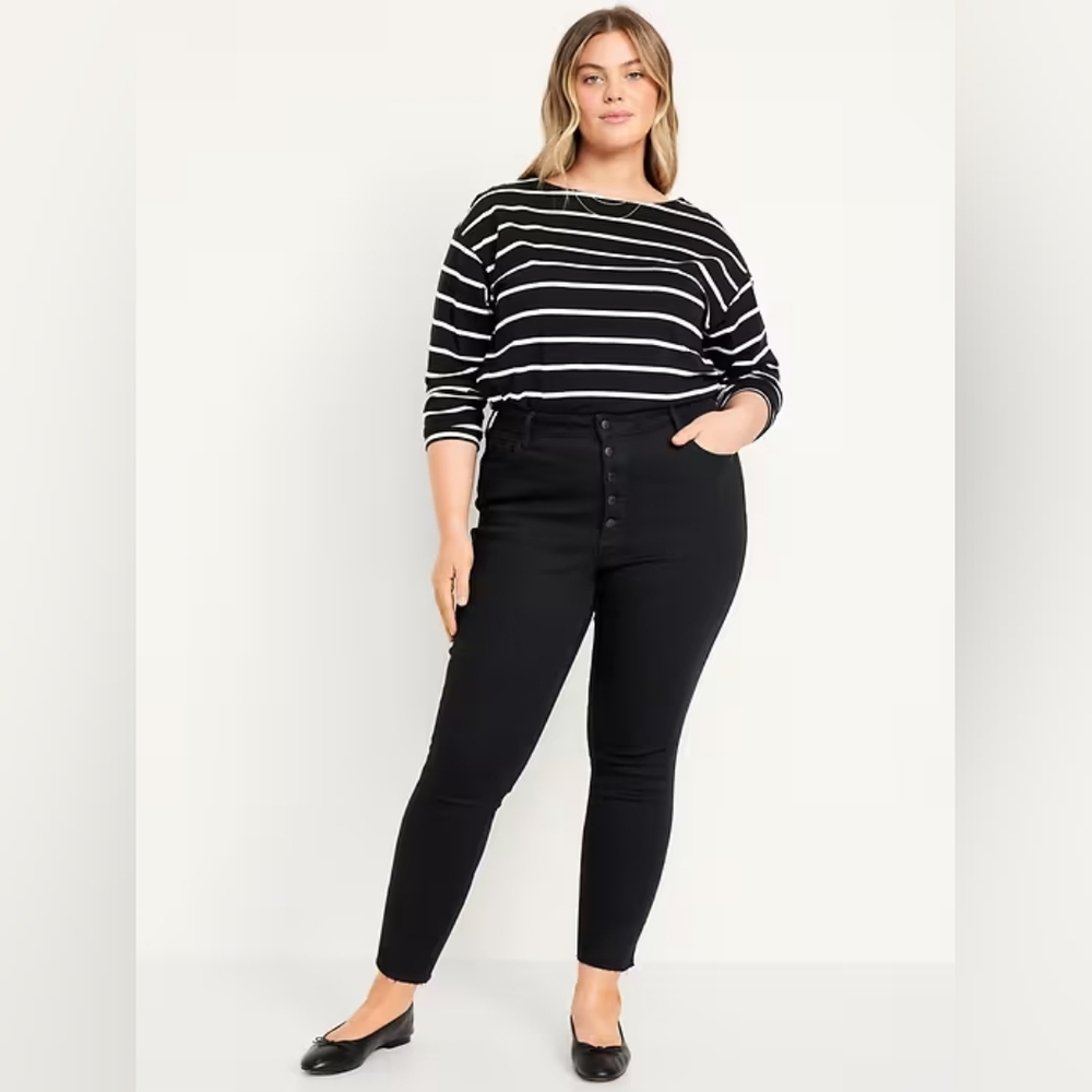 Old Navy | button fly high rise og straight secret smooth pockets
